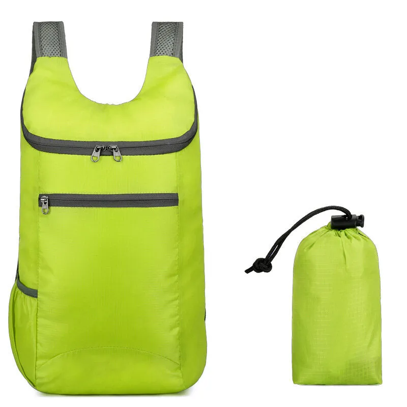15L Waterproof Folding Backpack Ultralight Camping Backpack Outdoor Daypack Men Women Foldable Traveling Hiking Cycling Backpack