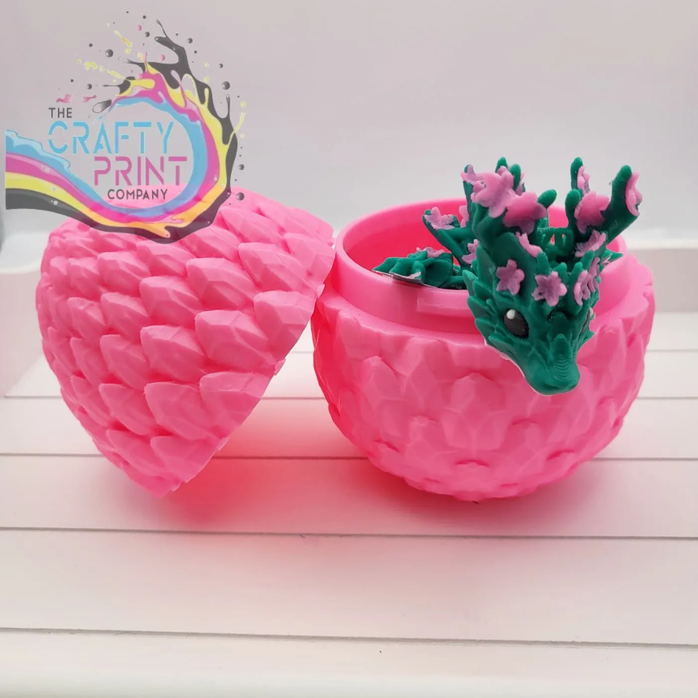 3D Printed Baby Cherry Blossom Dragon in Egg
