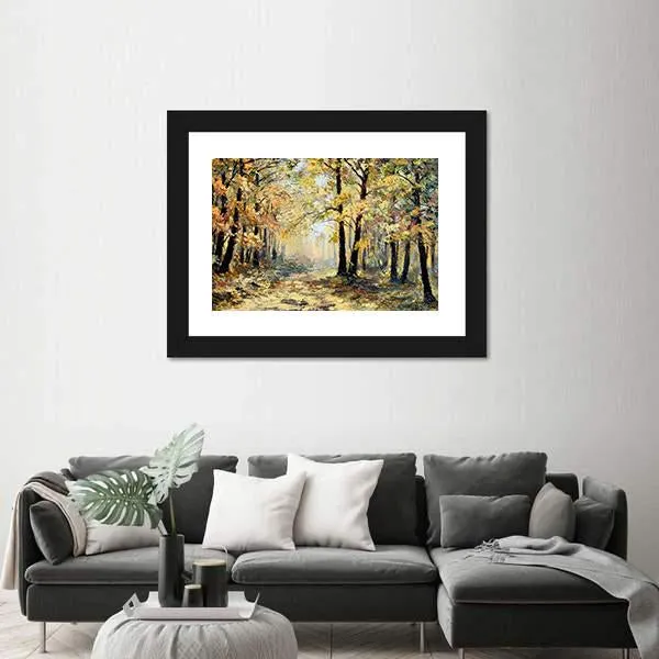 Autumn Forest Abstract Canvas Wall Art