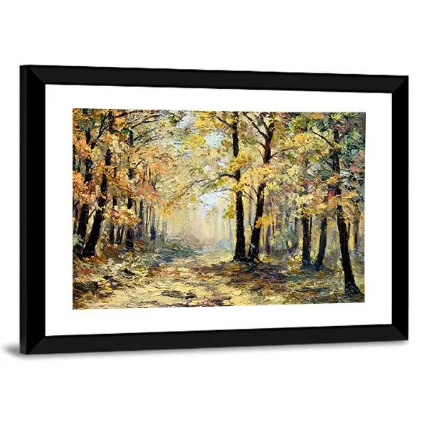 Autumn Forest Abstract Canvas Wall Art