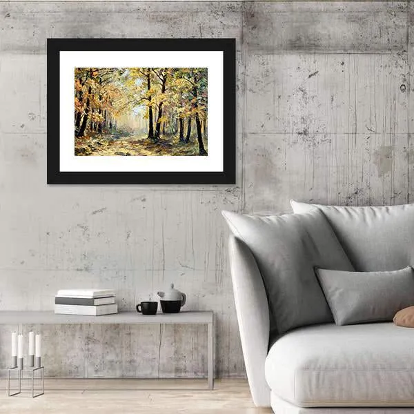 Autumn Forest Abstract Canvas Wall Art