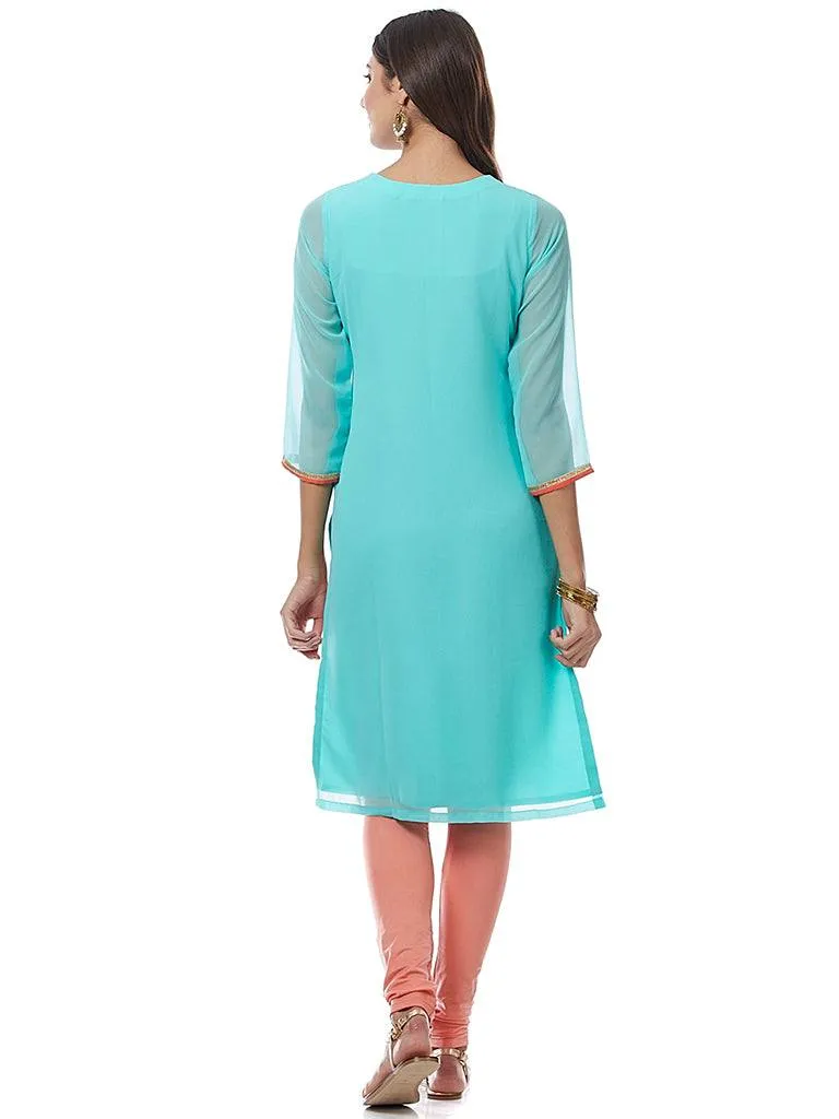 Blue Georgette Kurti