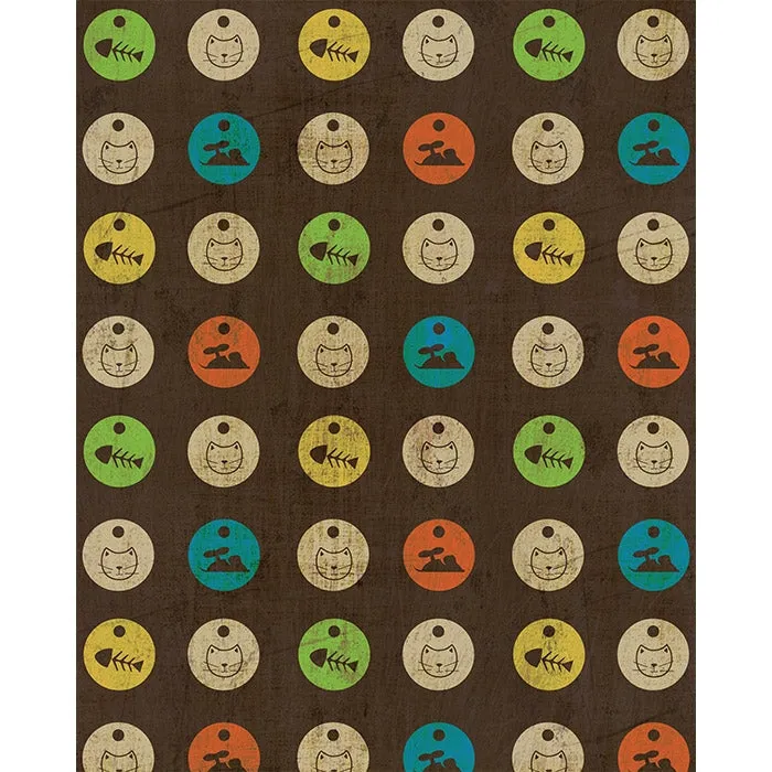 Cat Collar Tags Printed Backdrop