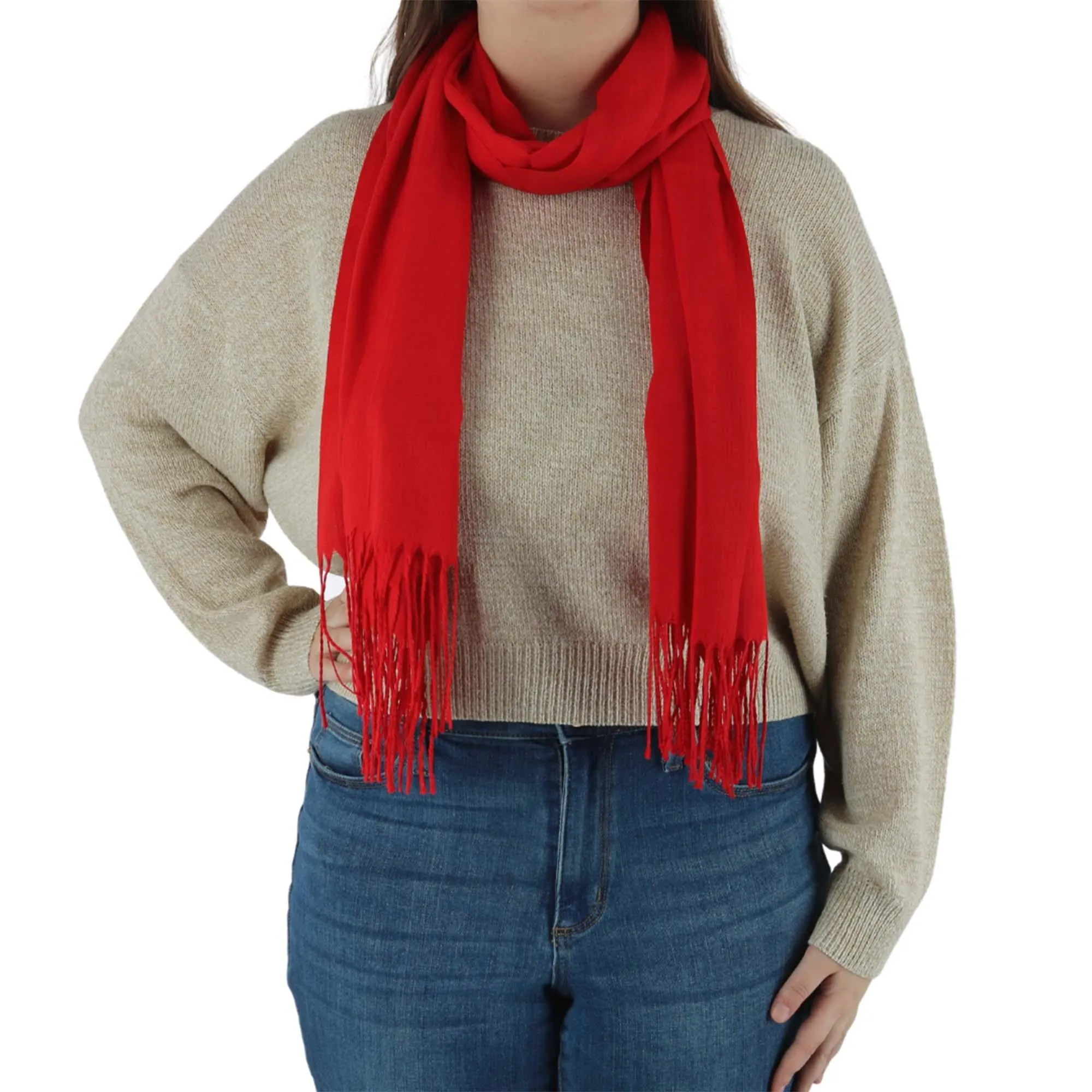 CTM® Women's Classic Pashmina Shawl Wraps