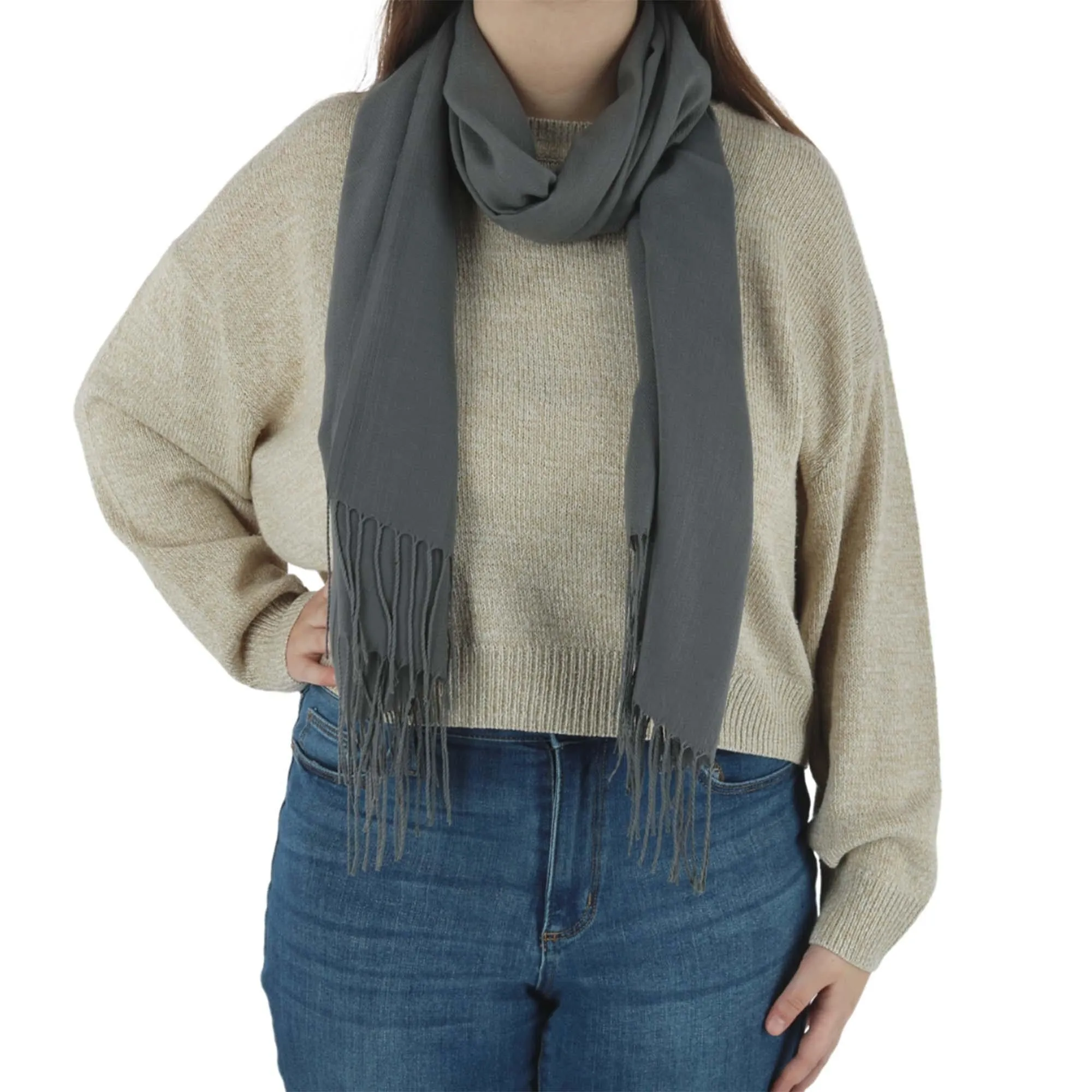 CTM® Women's Classic Pashmina Shawl Wraps