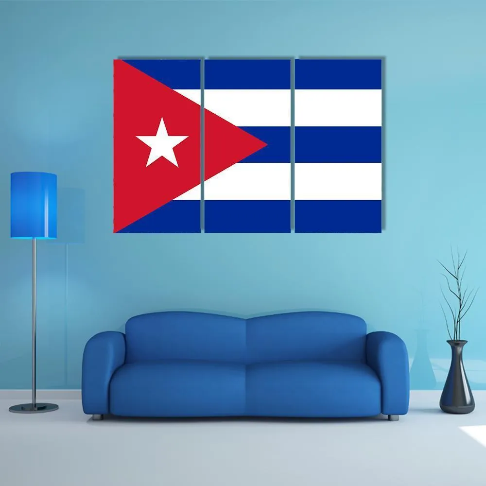 Cuba Flag Canvas Wall Art