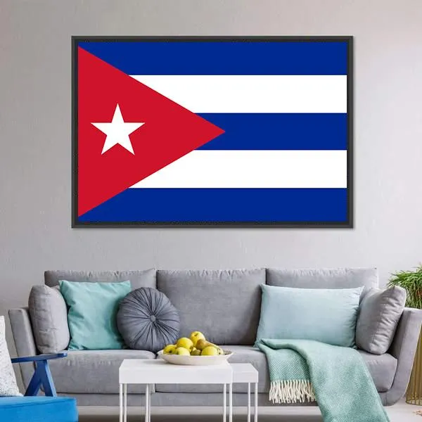 Cuba Flag Canvas Wall Art