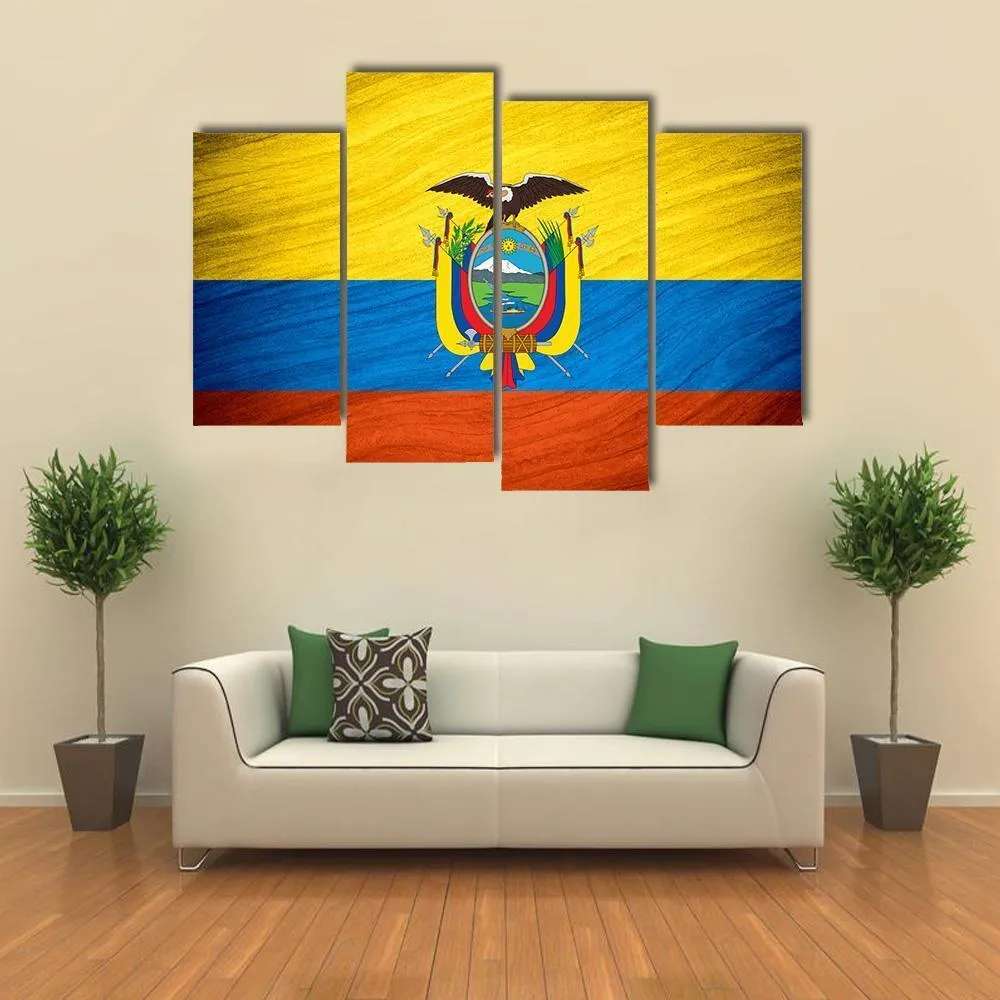 Flag Of Ecuador Canvas Wall Art