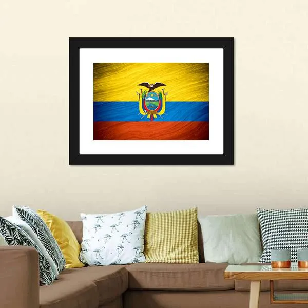 Flag Of Ecuador Canvas Wall Art