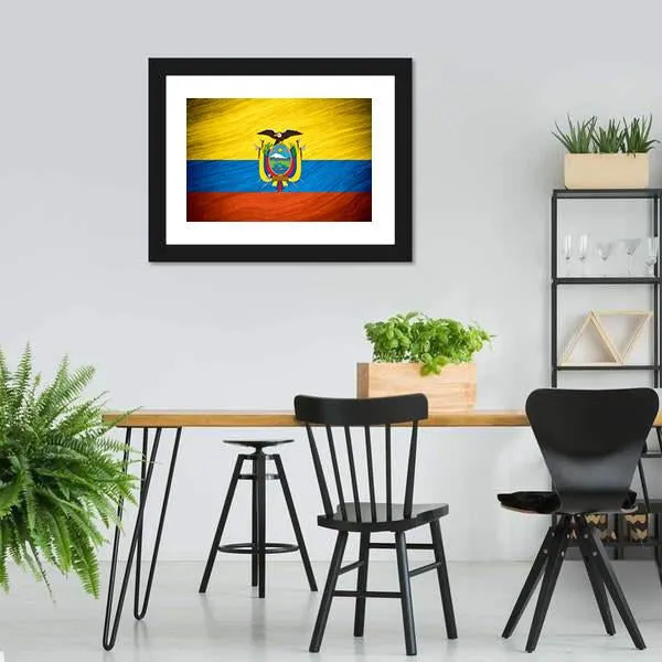 Flag Of Ecuador Canvas Wall Art