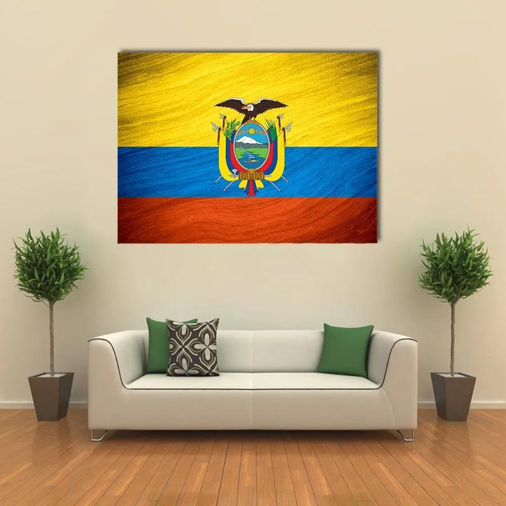 Flag Of Ecuador Canvas Wall Art