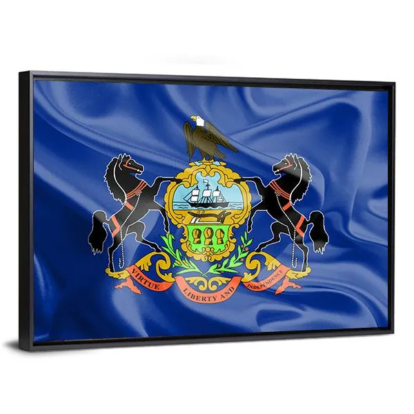 Flag Of Pennsylvania Canvas Wall Art