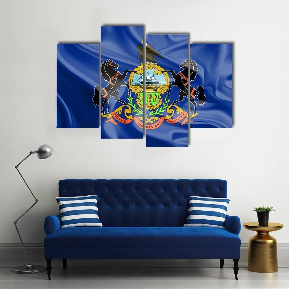 Flag Of Pennsylvania Canvas Wall Art