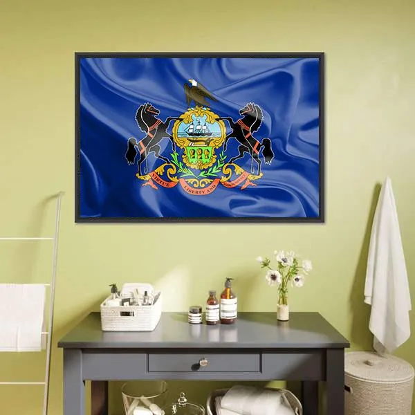 Flag Of Pennsylvania Canvas Wall Art