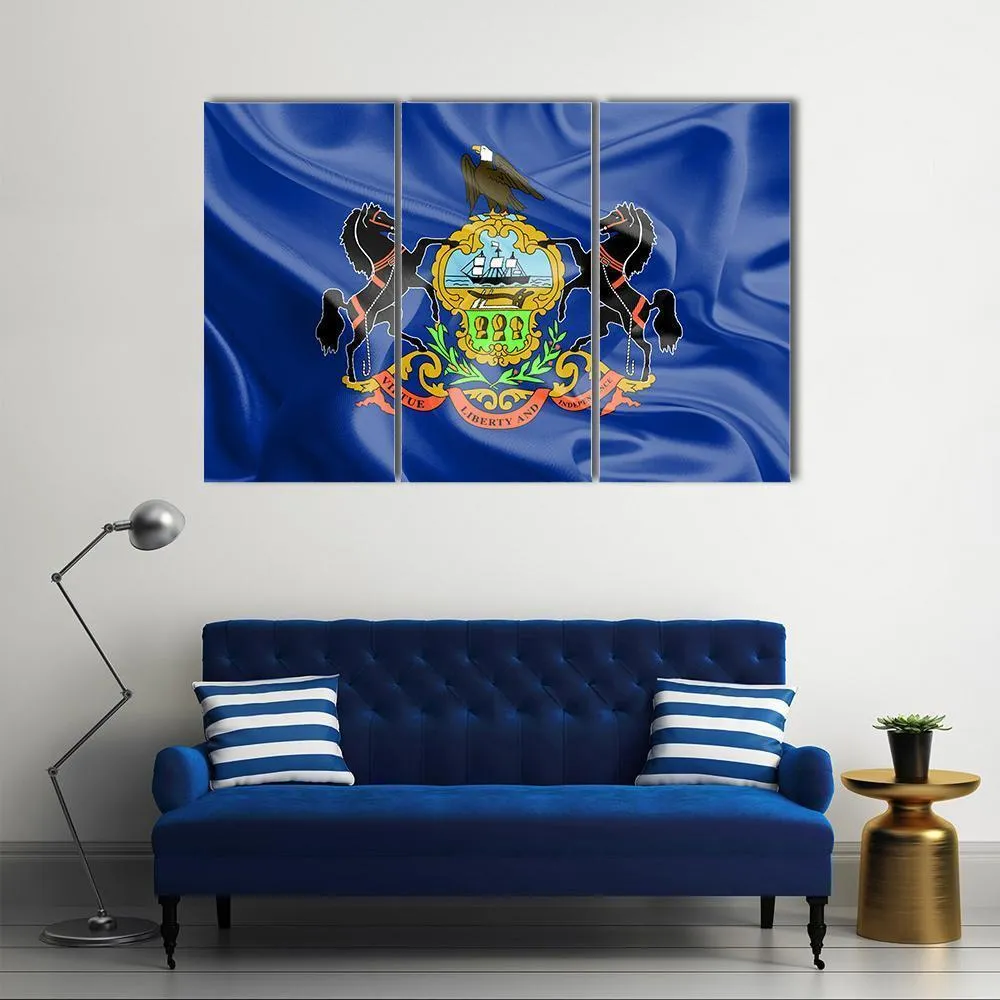 Flag Of Pennsylvania Canvas Wall Art