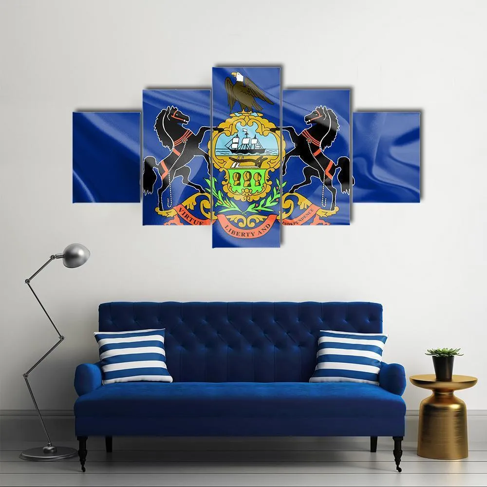 Flag Of Pennsylvania Canvas Wall Art