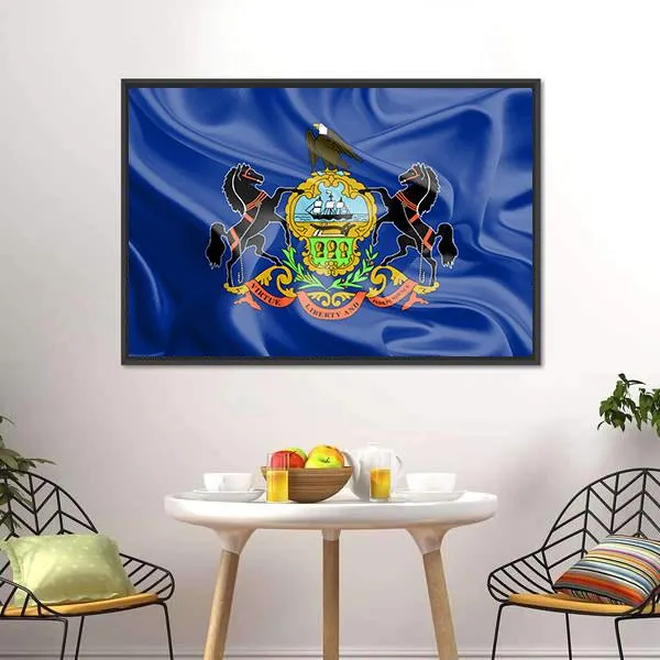 Flag Of Pennsylvania Canvas Wall Art