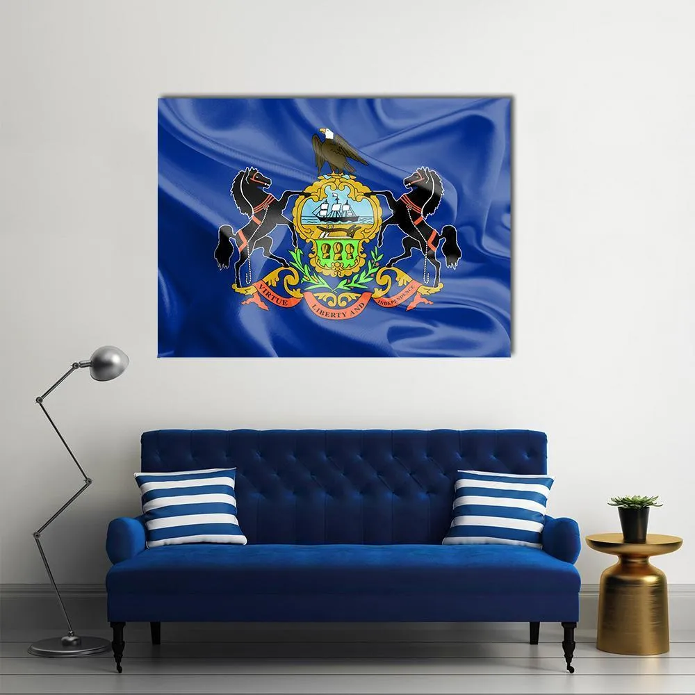 Flag Of Pennsylvania Canvas Wall Art