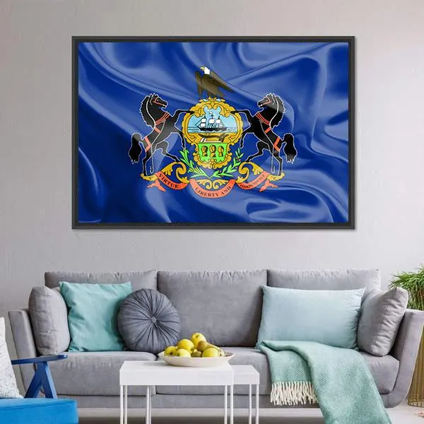 Flag Of Pennsylvania Canvas Wall Art