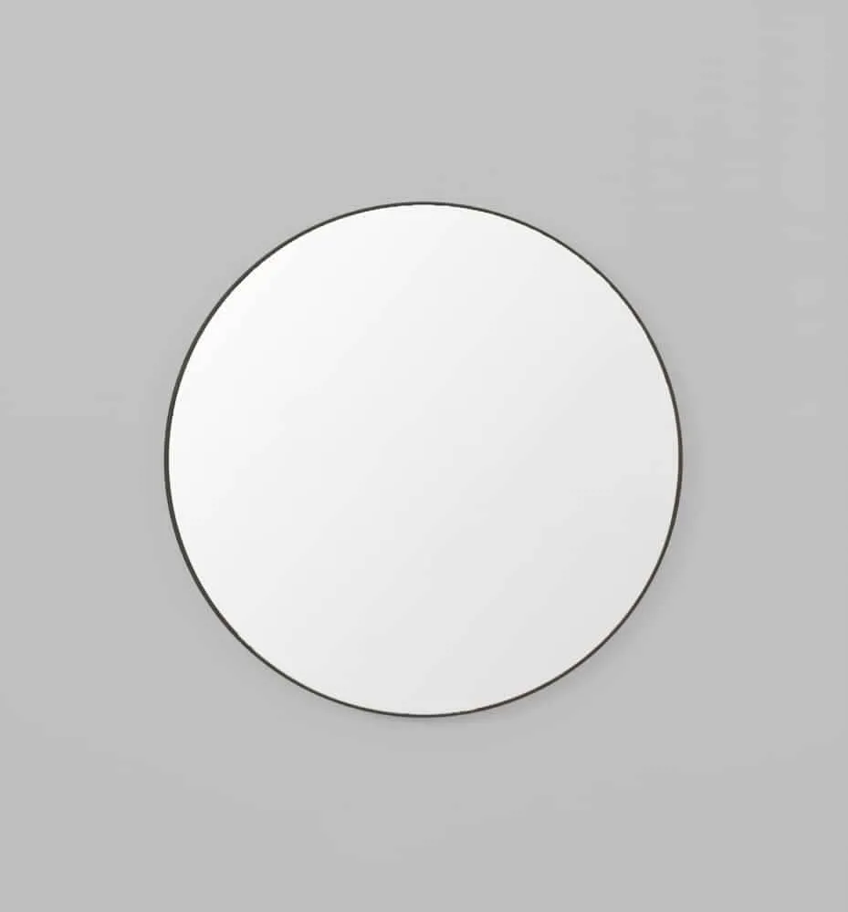 Flynn Round Mirror - Black 80cm