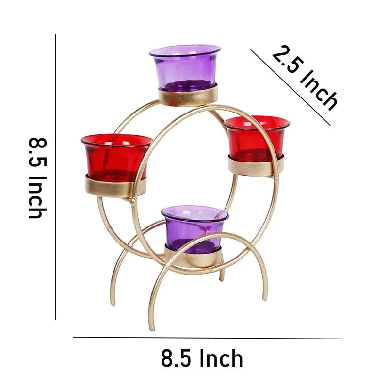 Lasna Glass Tealight Candle Holder - Five Piece Set