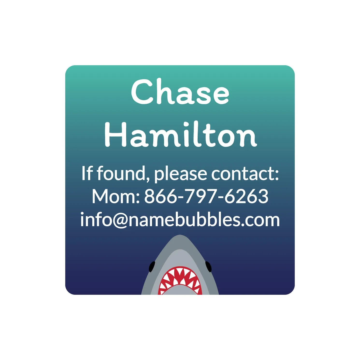 Shark Contact Labels