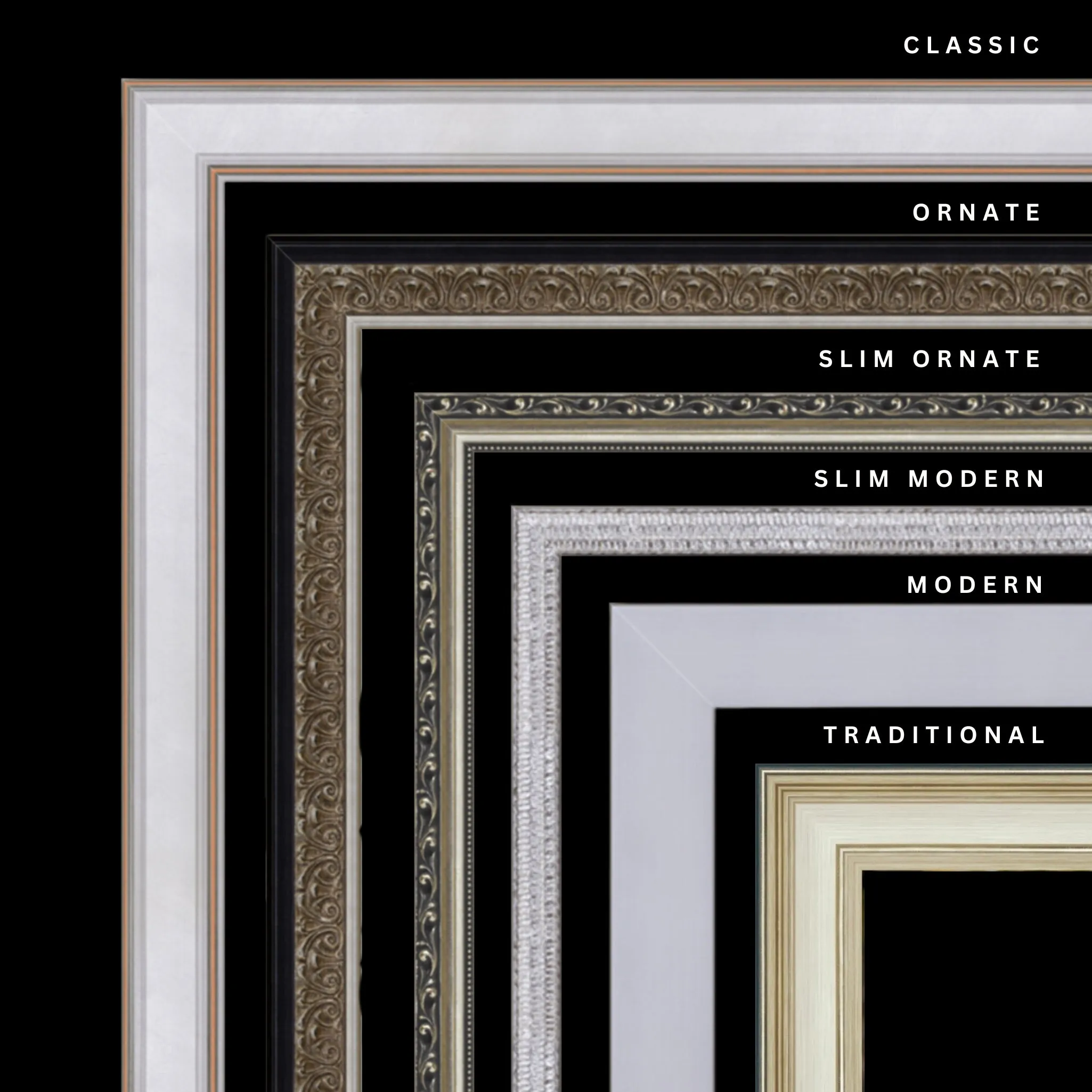 Silver 37x31 Picture Frame Ornate Traditional Classic Antique