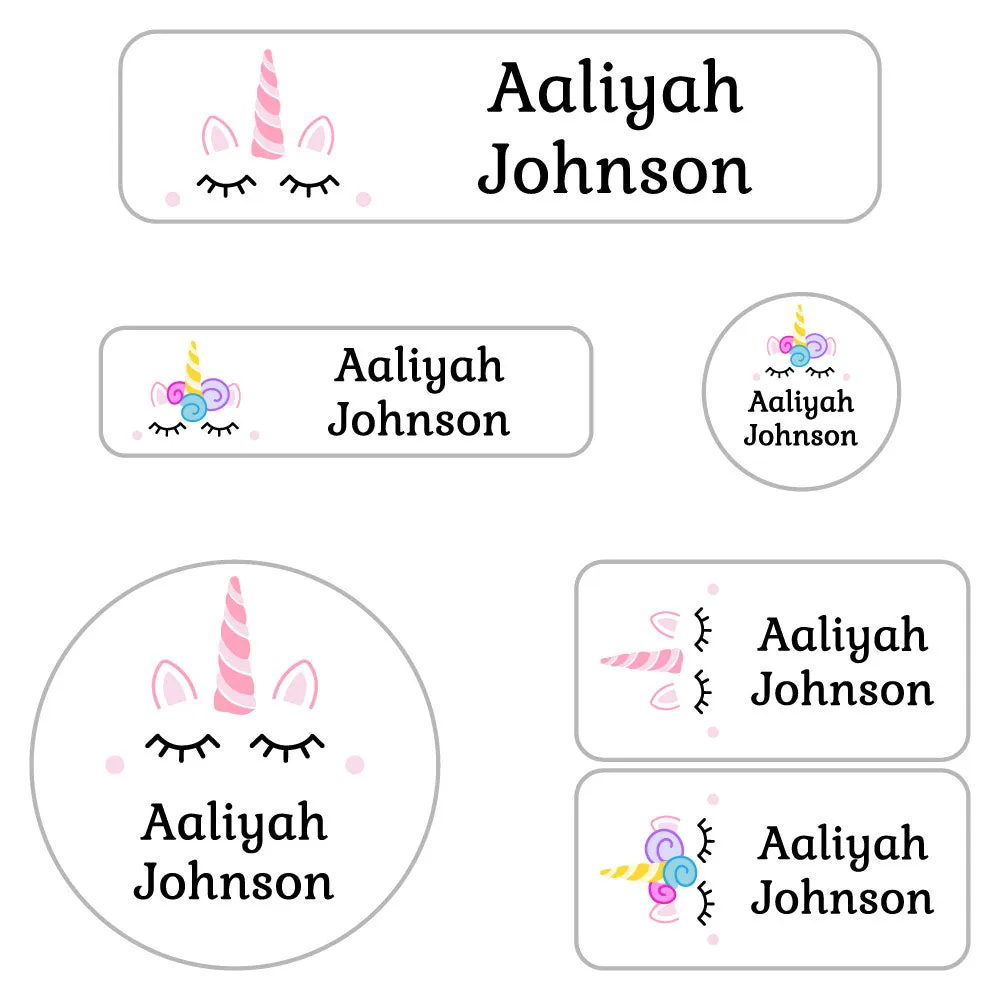 Unicorn Kindergarten Labels Pack