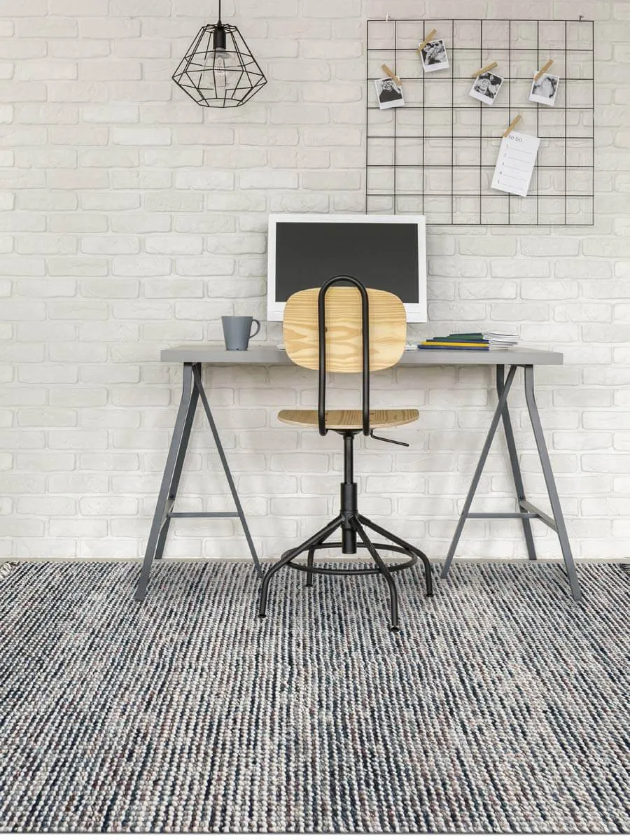 Vivid Modern Gray Hand-Woven Rug 3'x5'
