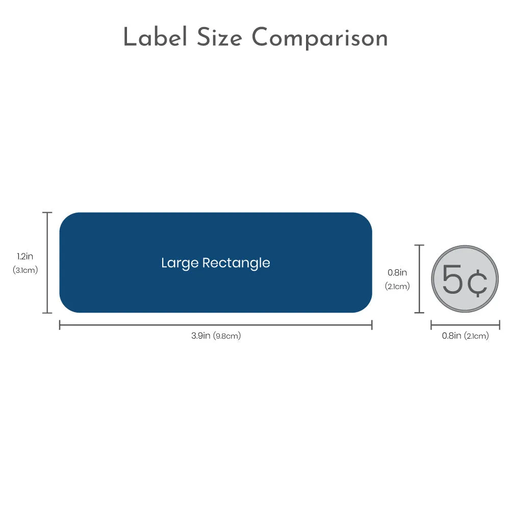 Whale Large Rectangle Name Labels