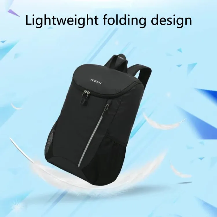 YOBAN Y-1434L Outdoor Cycling Sports Waterproof Lightweight Folding Backpack(Black)